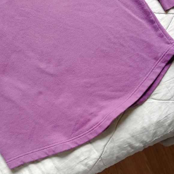 PINK Purple Half Snap Pullover Logo Back Cotton XS Victoria's Secret - Picture 6 of 7